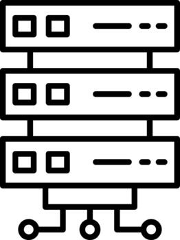 base de datos lineal diseño icono vector