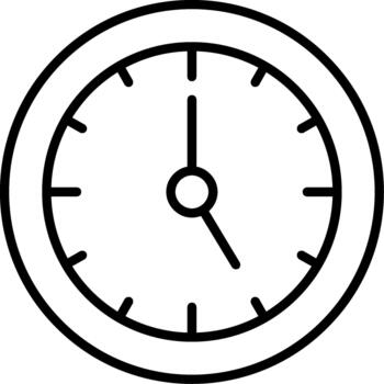 reloj lineal diseño icono vector