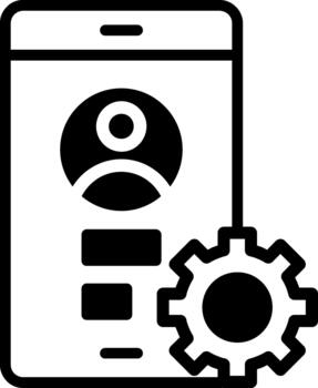 ui diseño semi sólido icono vector