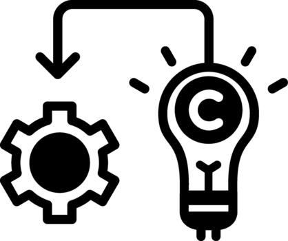 implementación la mitad negro semi sólido icono vector