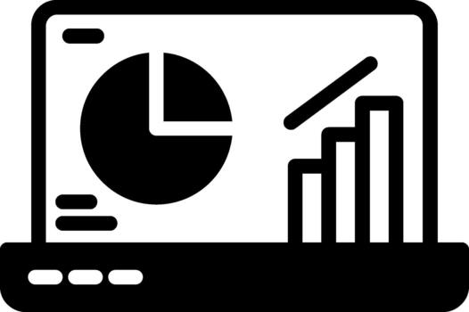 Data Visualization Haf Black Semi Solid Icon vector