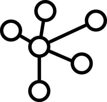 compartir lineal icono diseñado vector