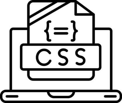 css lineal íconos diseño vector