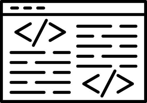 codificación lineal iconosd diseño vector
