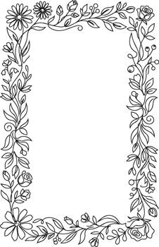 Simple Solid Black Rectangle Border Graphic Element Background vector