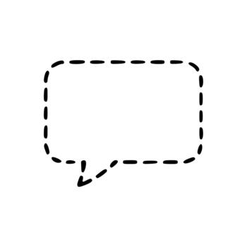 rayado línea rectangular habla burbuja marco diseño vector