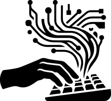 digital datos codificación y informática concepto icono vector