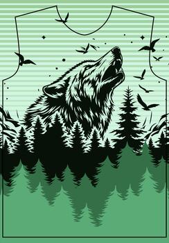 wolf pattern jersey background vector