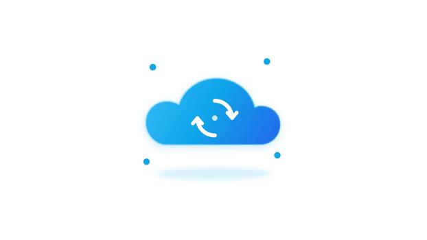 wolk berekenen gegevens synchronisatie icoon animatie. video