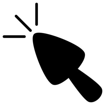 Pointer cursor magic tool line icon vector