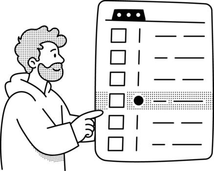 Developer inspecting responsive layout breakpoints within a browser interface. vector
