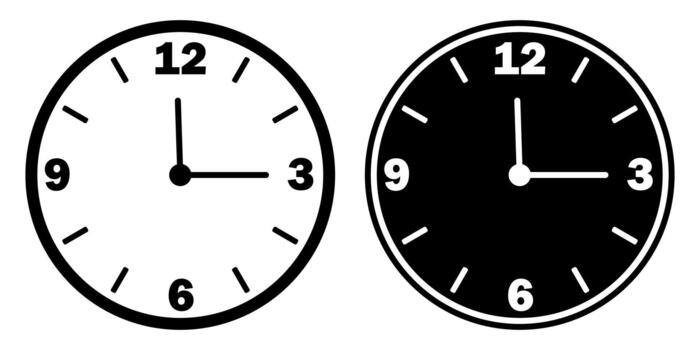 Temporizador y cuenta regresiva recordatorio reloj elemento vector
