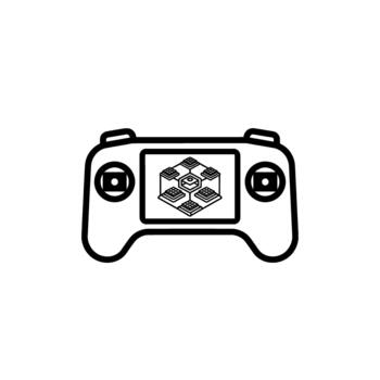 Game Controller with Abstract Data Visualization vector