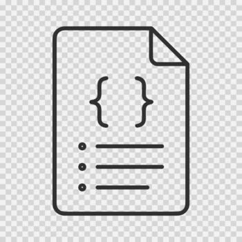Coding Script File Icon and Software Development Symbol vector