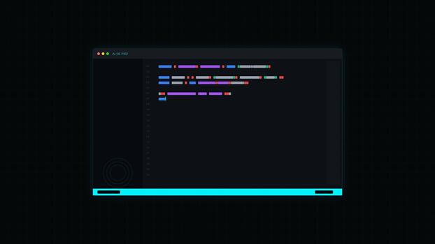 AI Programming Code Editor Interface Animation video