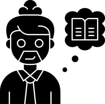 glyph Icon Study Study Techniques Improving Learning Efficiency and Performance vector