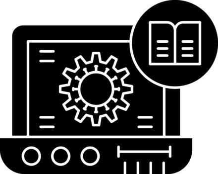 glifo icono tutorial tutorial guías simplificando complejo aprendizaje conceptos claramente vector