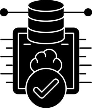 glifo icono nube Procesando avanzado nube Procesando tecnología administración solución vector