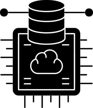 Glyph icon Cloud Processing Cloud Processing Digital Workflow Automation Solution vector