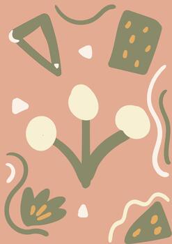 Botanical Shapes Pattern vector