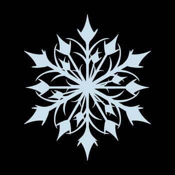 Winter Leaf Crystal vector