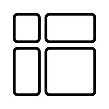 Four rounded rectangular frames in grid layout vector