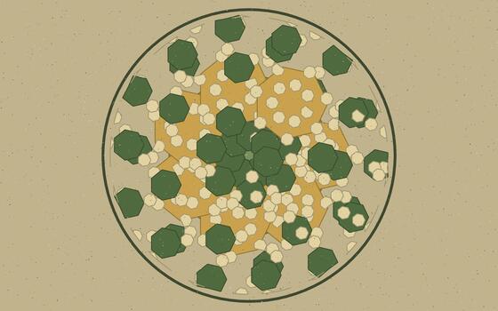 Hyperbolic Disk Tiling Pattern Illustration vector