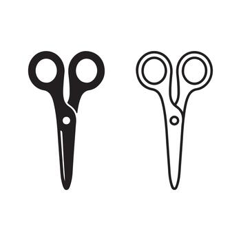 Sharp Scissors Tool Icons vector