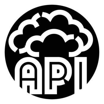 api texto conectando con nube informática símbolo vector