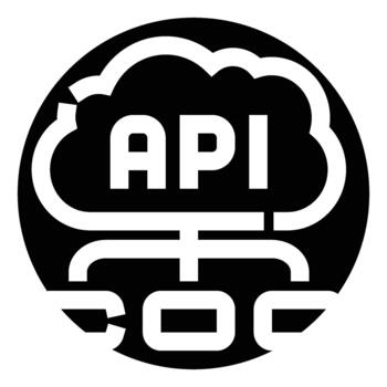Api cloud computing network connection and software integration vector