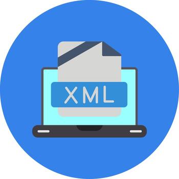 xml archivo plano multi circulo icono diseño datos estructura vector