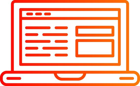 programación línea degradado icono diseño software desarrollo vector