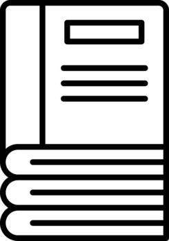 Books Linear Icon Design Learning Stack vector