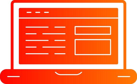 programación glifo degradado icono diseño software desarrollo vector