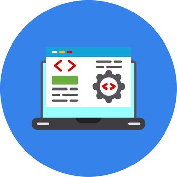 web desarrollo plano multi circulo icono diseño web marco de referencia vector