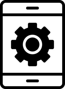 ajuste semi sólido diseño icono sistema opciones vector