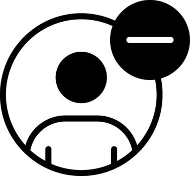 usuario eliminar semi sólido diseño icono eliminar miembro vector