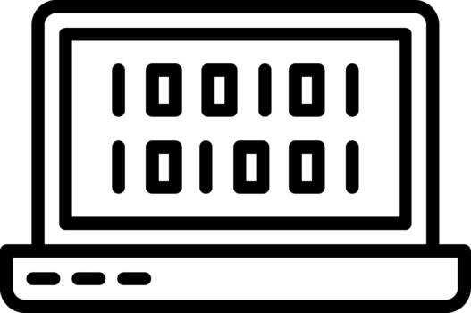 Coding Linear Icon Design Software Coding vector