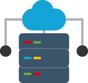 Cloud Networking Flat Design Cloud Network vector