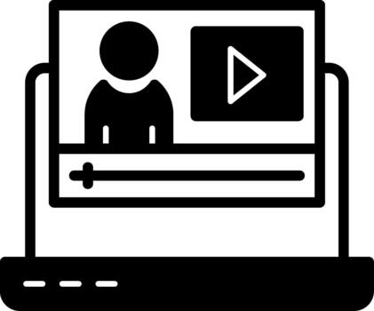 vlogger semi sólido diseño creador vector