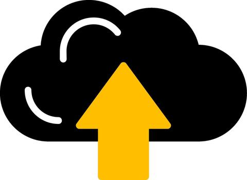 Cloud Uploading Flat Design Upload Cloud vector