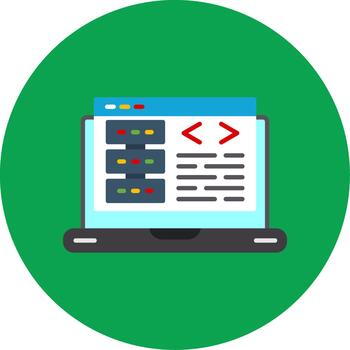 web desarrollo plano multi circulo icono diseño sitio web constructor vector