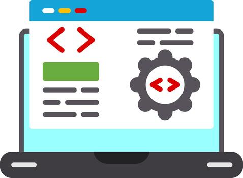 web desarrollo plano icono diseño web marco de referencia vector