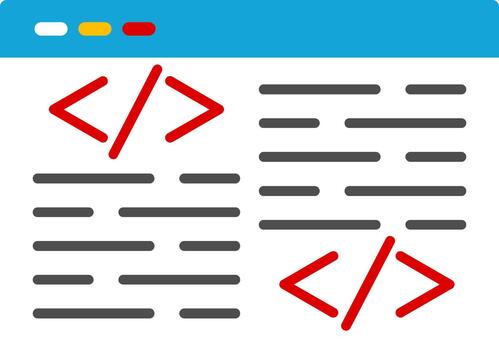 codificación plano icono diseño programación lógica vector