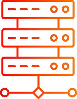 base de datos línea degradado icono diseño datos almacenamiento vector