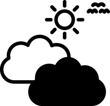 nube semi sólido diseño icono en línea nube vector