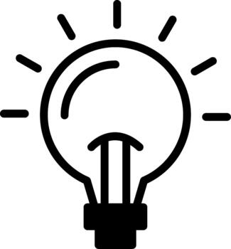 idea semi sólido diseño icono creativo concepto vector