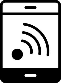 rss semi sólido diseño icono contenido alimentar vector
