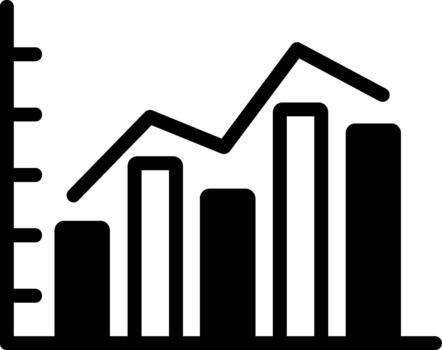 bar gráfico semi sólido diseño icono datos Estadísticas vector