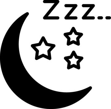 dormir semi sólido diseño hora de acostarse rutina vector